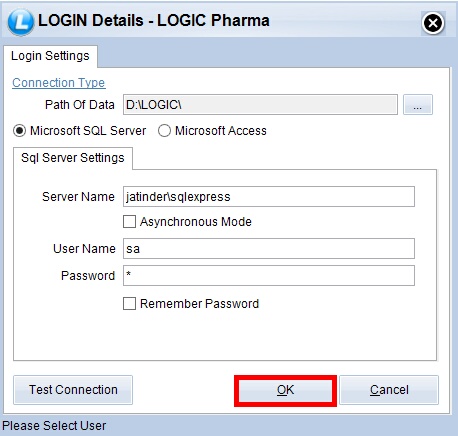 connection type login